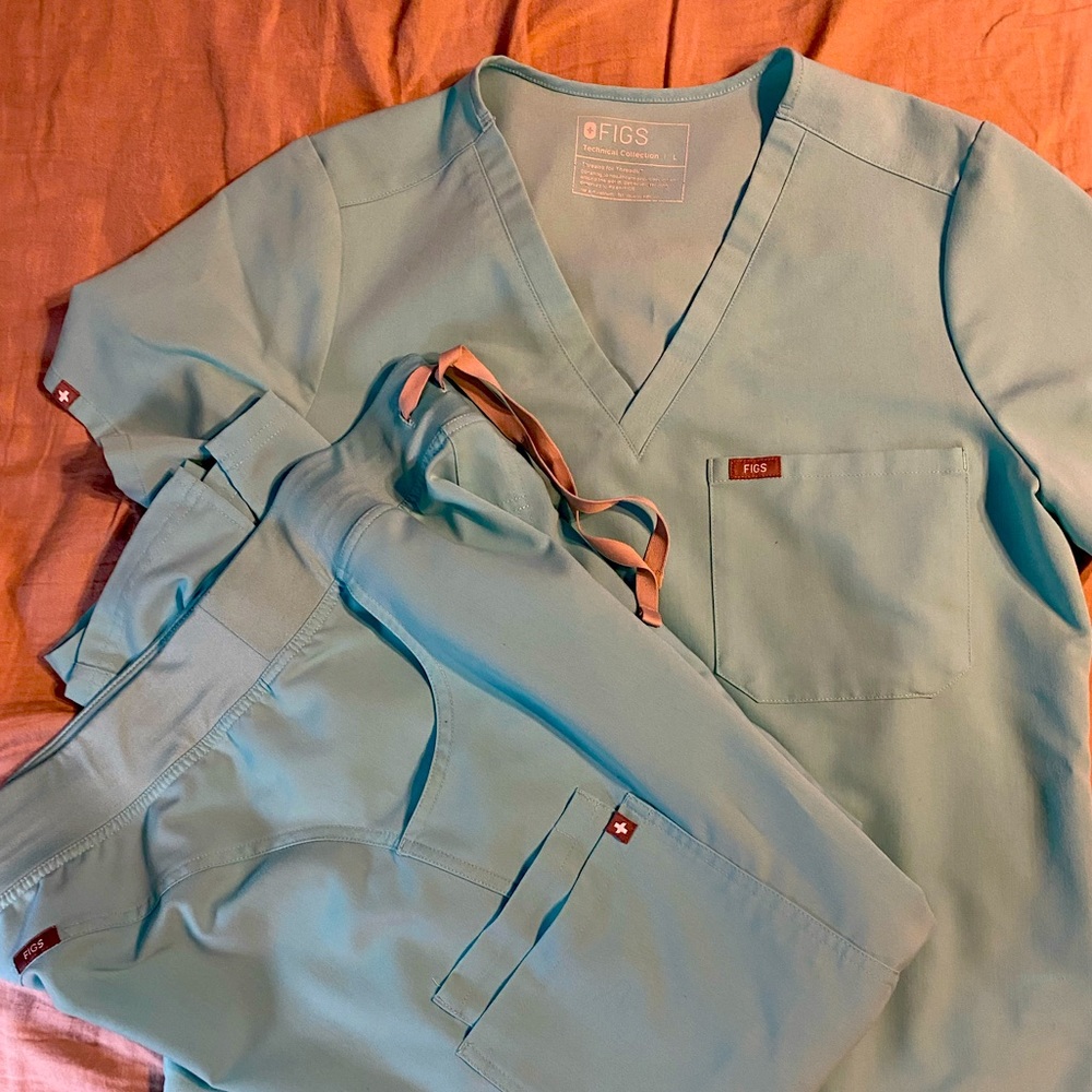 Gently used Women’s Large Figs Set. Asking $69 per set.